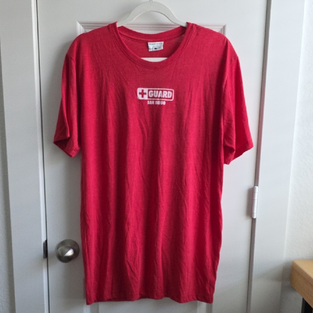 San Diego Guard Red T-Shirt Mens Large #g117